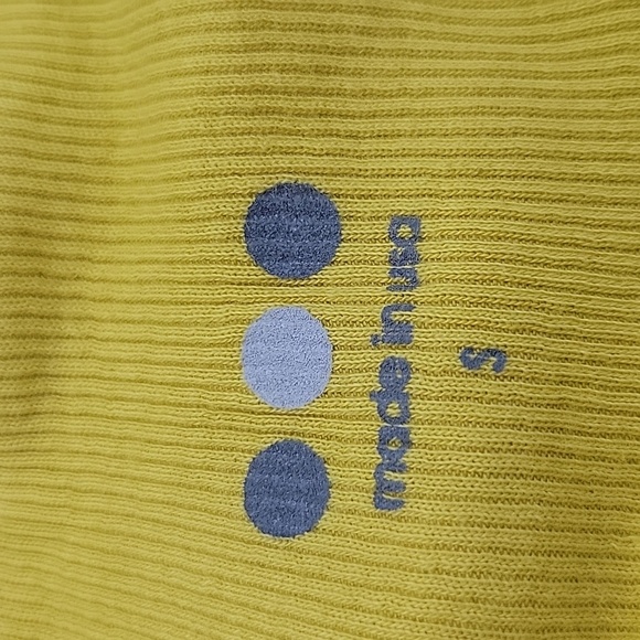 THREE DOTS Yellow Wide-Leg Pants with Pom-Pom Trim Size Small - Picture 7 of 9